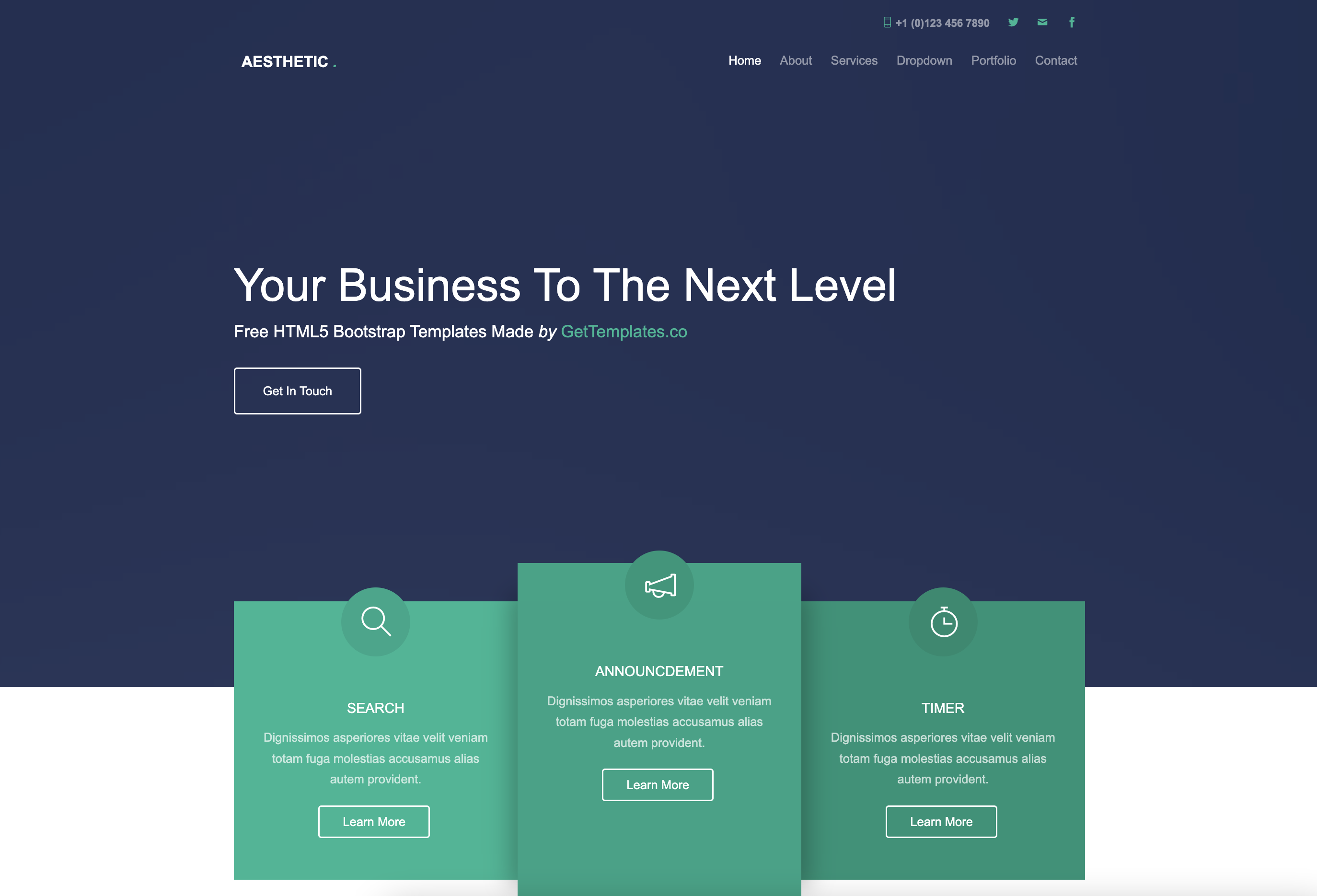 Free HTML5 Website Template by gettemplates.co